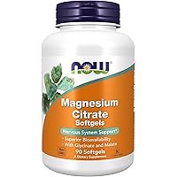 NOW Supplements, Magnesium Citrate, With Glycinate & Malate, Nervous System Support*, 90 Softgels