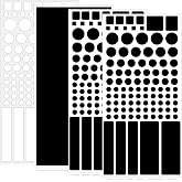4 Sheets Blackout Stickers for Electronics, Led Light Dimming Cover Lights Dimming Sticker, LED Light Blocking Stickers White and Black
