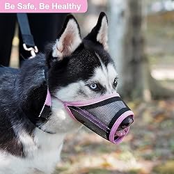 LUCKYPAW Dog Muzzle, Mesh Muzzle for Small Medium