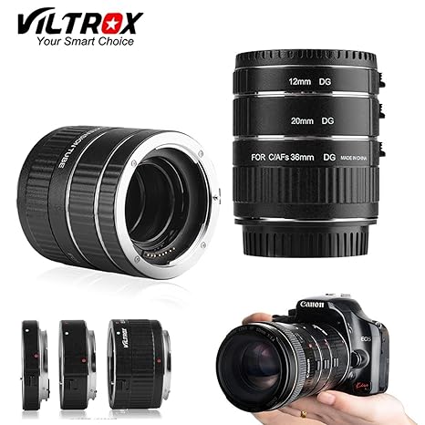 VILTROX® DG-C AF Autofokus Makro Extension Tube Set 12 mm 20 mm und 36 mm für Canon EOS EF EF-s Objektiv