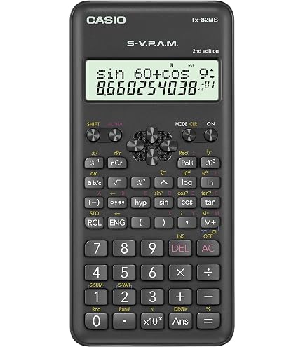Casio CALCULADORA CIENTIFICA 240 FUNCOES FX-82MS-2-S4-DH PRETA