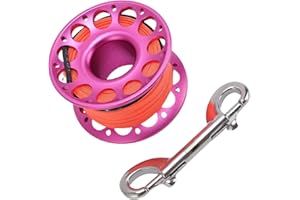 RASTKY Scuba Diving Reel Lightweight Aviation Aluminum Multi Purpose Finger Spool Reel for Underwater Exploration 30m Diving 