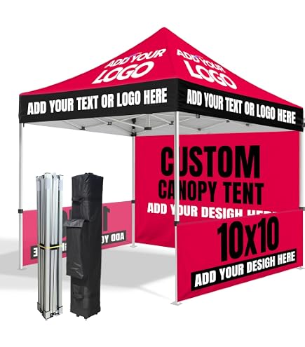 Nabai Custom Canopy Pop Up Tent 10x10 with Logo for Trade Shows