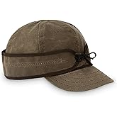 Stormy Kromer The Insulated Waxed Cotton Cap, Outdoor Cold Weather Hat, Waxed Cotton, Quilted Lining, Pulldown Earband