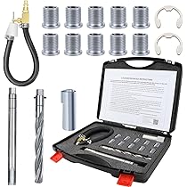 38900 Two Valve Tool Kit For Ford 1996-2003 – Spark Plug Thread Repair Kit With 8 M14-1.25 Inserts For 4.6L, 5.4L, 6.8L V10 Engines