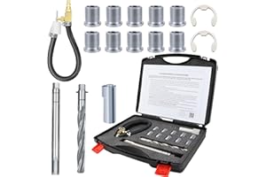 KOONDHEEND 38900 Two Valve Tool Kit, Compatible with Ford Years 1996 to 2003, Spark Plug Thread Repair Kit with 10*M14-1.25 Inserts, Used on 4.6L, 5.4L and 6.8 V-10 Two Valve Engines