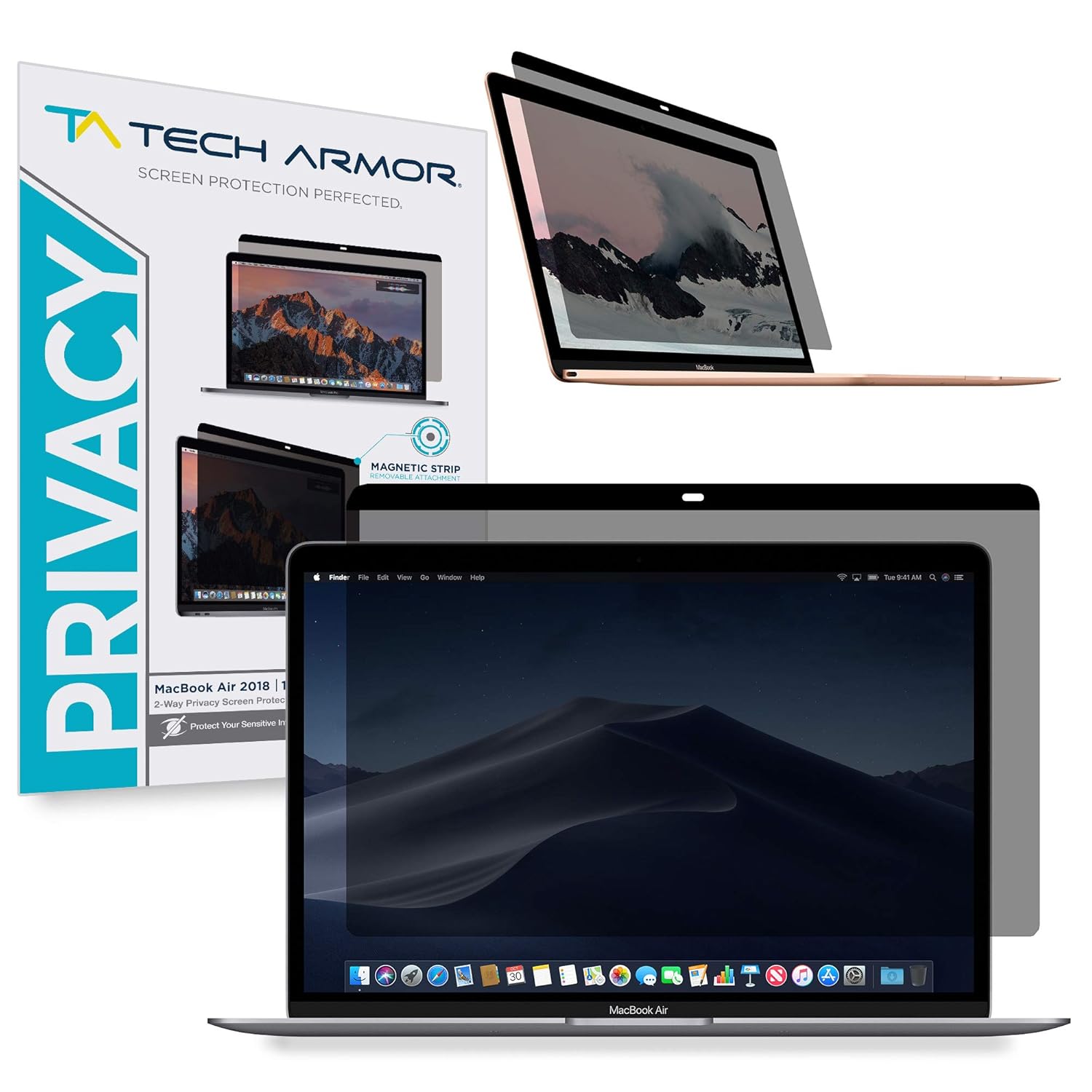 Tech Armor Privacy Film Screen Protector Designed for Apple MacBook Air Retina 13 (2018), Easy Magnet Removal