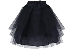 TAIKMD Little Big Girl’s Half Slip Hoopless Petticoat Crinoline with 3 Layers Tutu Skirt Underskirt