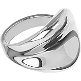 Amazon Essentials Chunky Modern Statement Ring for Women, High Polish