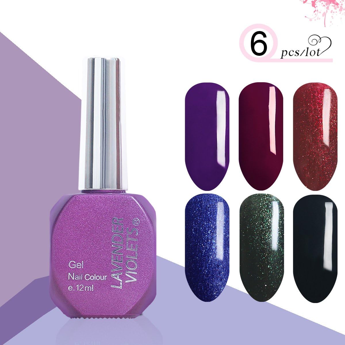 Soak Off UV Gel Nail Polish Set 12ml 6.bot F826
