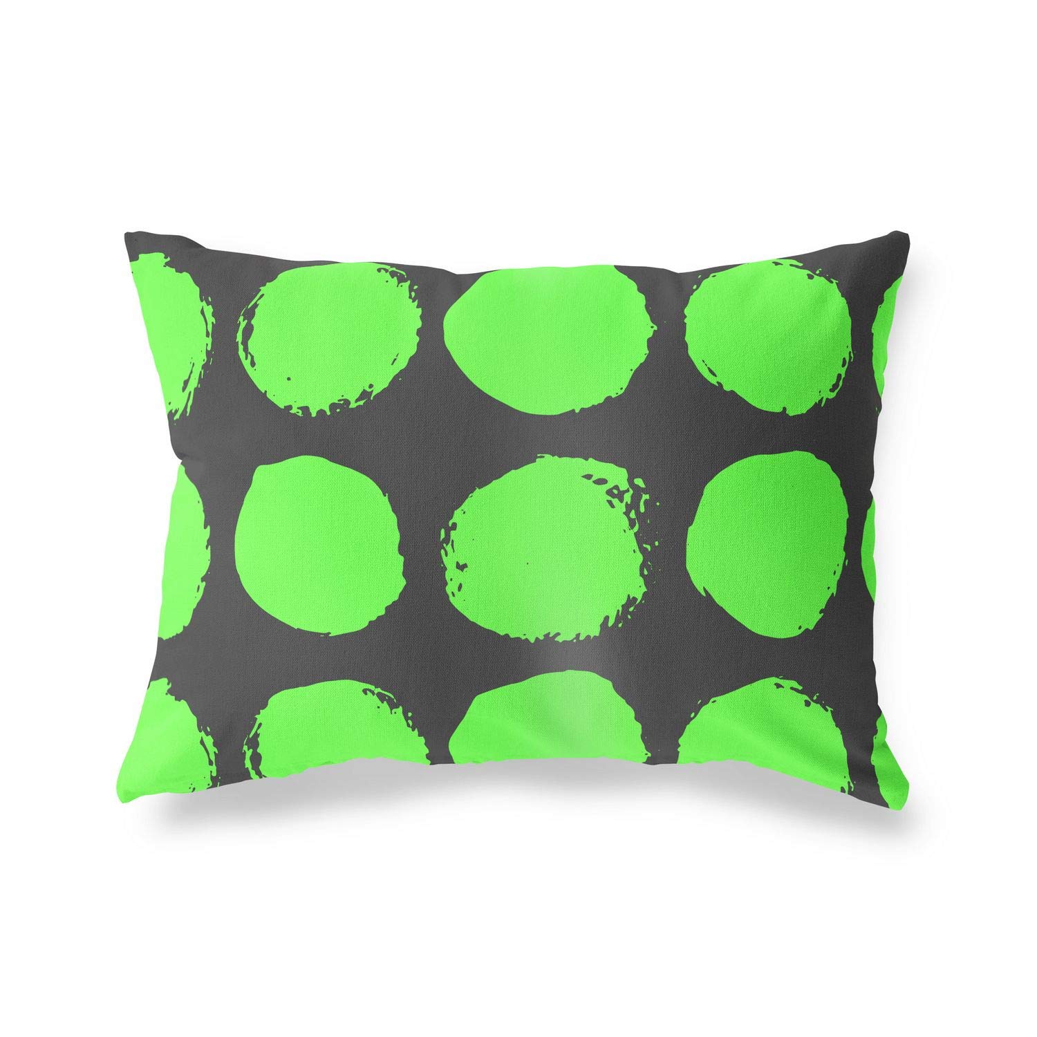 Bonamaison Decorative Cushion Cover Neon Green & Fume, Throw Pillow Covers, Home Decorative Pillowcases for Livingroom, Sofa, Bedroom, Size: 35x50 Cm - Designed and Manufactured in Turkey