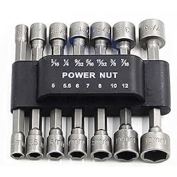PANOVOS 14pcs Power Nuts Driver Drill Bit Tools Set