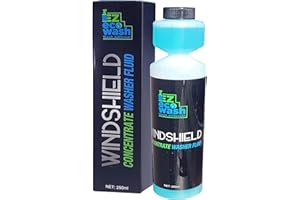 EZ eco wash Windshield washer fluid concentrate - 1:200 High-strength formula (250ml) with built-in pump - Removes dirt, bugs, and oil - safe for all surfaces, Ammonia-free