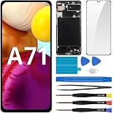 BESJMYT for Samsung Galaxy A71 Screen Replacement with Frame LCD | Display Touch Digitizer Full Assembly Fix Glass with Repair Tools Kit SM-A715F A715F A715W A715X
