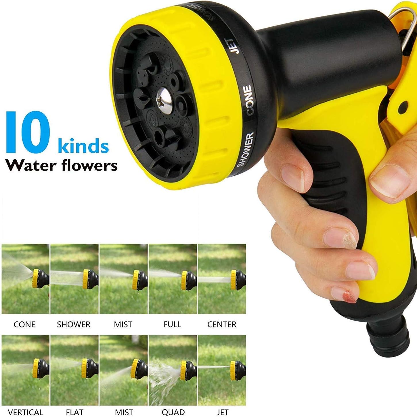 Topways® Hose Pipe Fitting Set, Including Multi Spray Nozzle Watering Gun, Hose End Quick and Waterstop Connector - Image 4