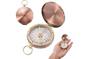 Zenvio Compass Pocket Watch, Personalised Brass Pocket Compass, Portable Waterproof Flip Open Compasses for Navigation, Vinta