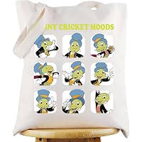 Jiminy Cricket Canvas Tote Bag - Disney Fan Gift, Large Shoulder Bag