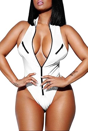 zipper front one piece bathing suit