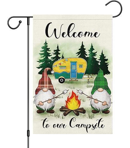 Briarwood Lane Campingbär Gartenflagge – 45,7x31,8 Cm, Wetterfestes Polyester, Doppelseitig Bedruckt