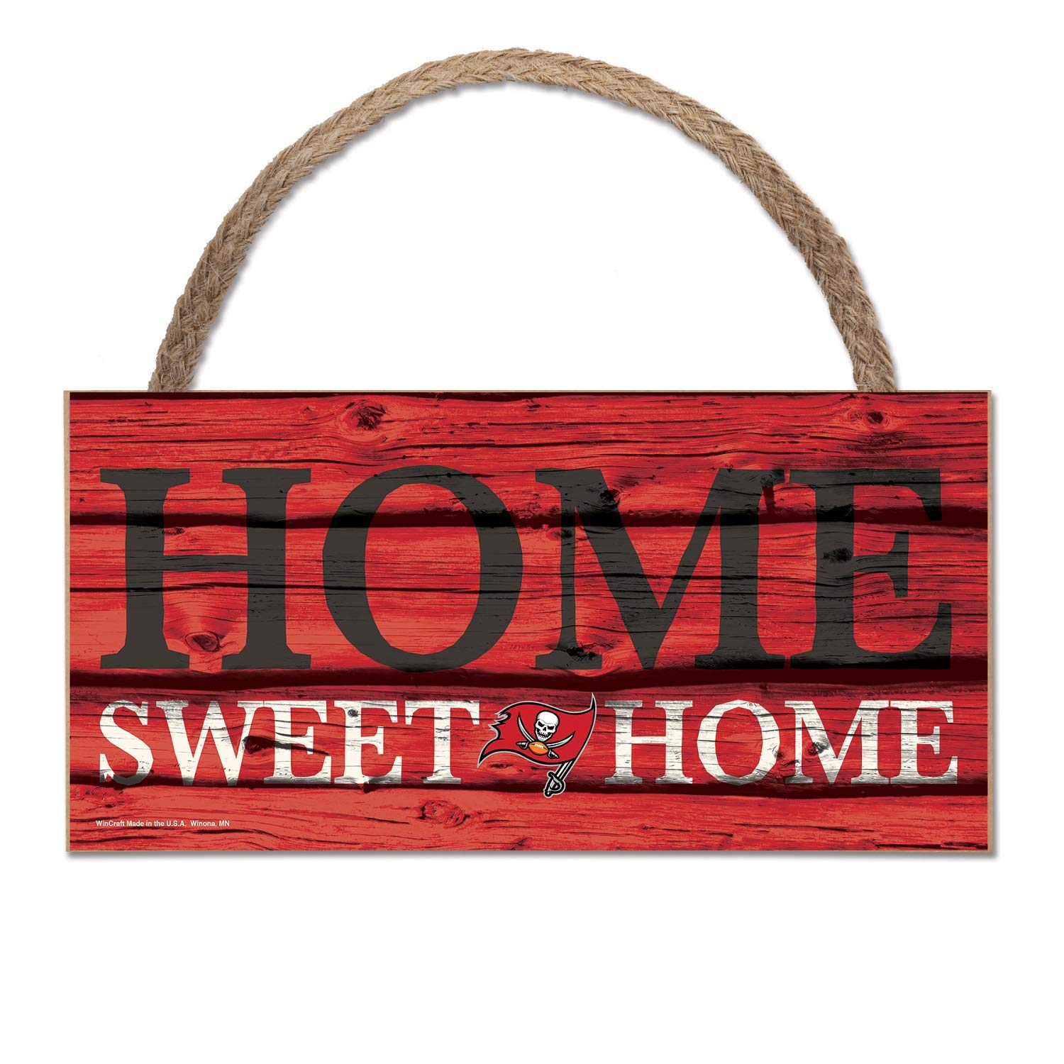 Wincraft NFL wooden sign Tampa Bay Buccaneers Bucs wooden sign Wood Home Sweet Home