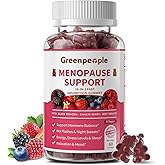 GREENPEOPLE Menopause Supplements for Women Gummies - 16-in-1 Dual Action Menopause Relief W/Black Cohosh, Vitex, Beef Organs for Hormone Balance, Hot Flashes, Night Sweats & Mood, Sugar-Free 60 CT