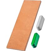 LAVODA Leather Honing Strop for Knife Sharpening with Polishing Compound Double Sided (3 Inch by 8 Inch)