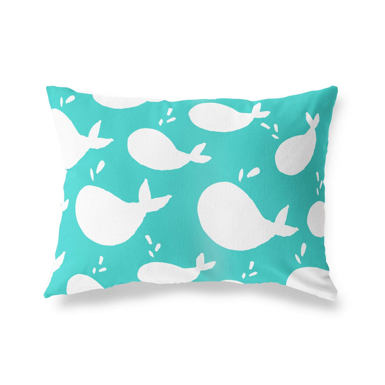 BonaMaison Decorative Cushion Cover, Turquoise-White Throw Pillow Covers, Home Decorative Pillowcases for Livingroom, Sofa, Bedroom, Size: 45X60 Cm - Designed and Manufactured in Turkey