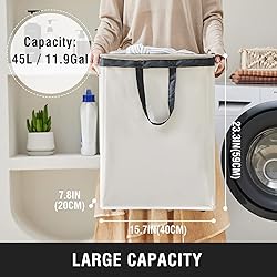 Slim Laundry Hamper with Removable Inner Bag and