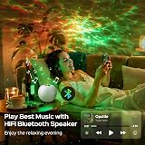 PIKOY Galaxy Projector 360° Lights 7 in 1 White Noise Bluetooth Speaker view 4