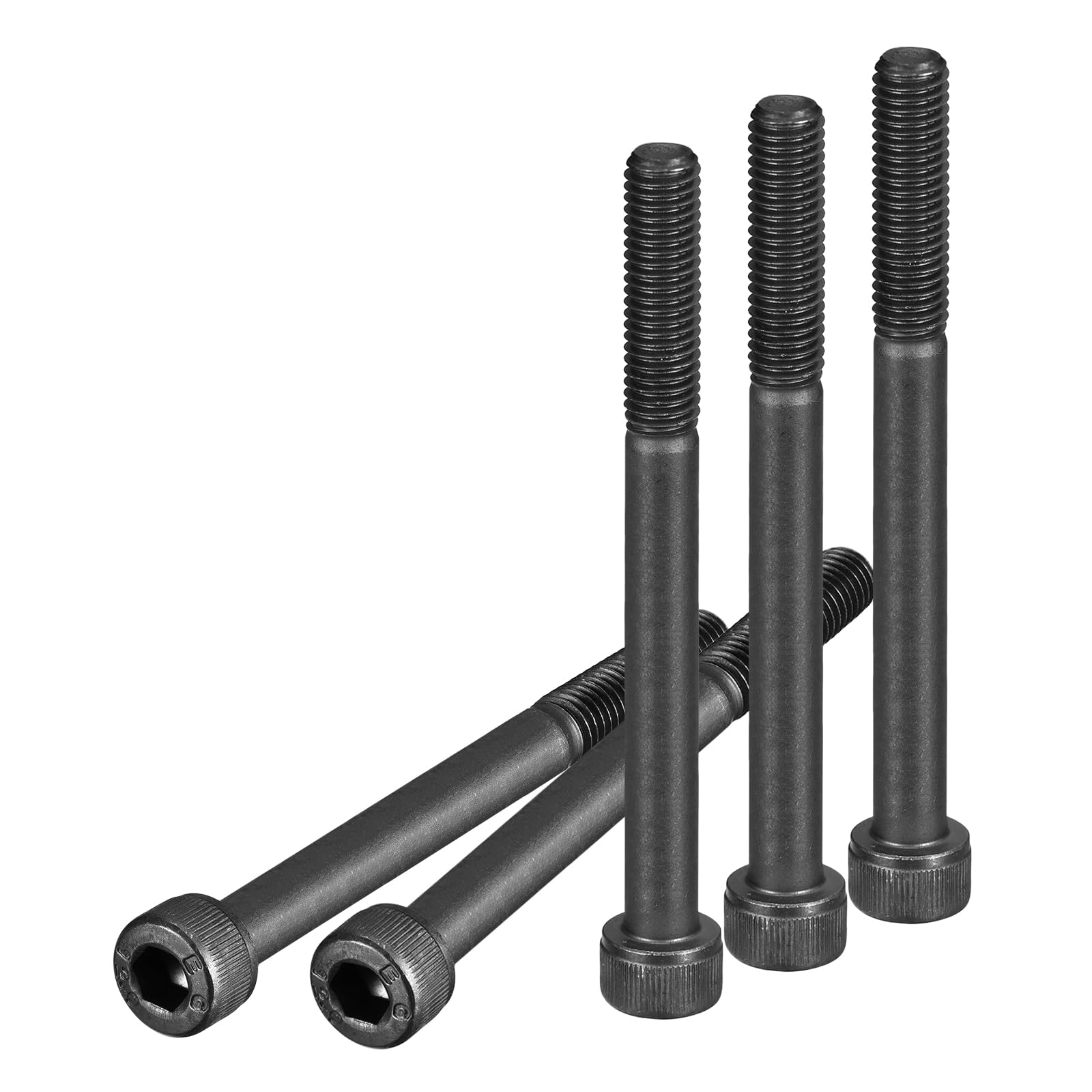 DTGN M8x100mm Socket Head Cap Screws Bolts, 10Pcs 12.9 Grade Alloy Steel, Metric Machine Hex Socket Screw, Hex Drive, Black Oxide Finish, UNC Coarse Thread Partially Threaded