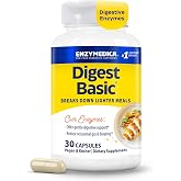 Enzymedica Digest Basic - Helps Gas &amp; Bloating - 30 Caps | Digestive Enzyme Supplement for Women &amp; Men, Enzyme Capsules for Digestion, Gut Health Support, For Sensitive Stomachs, Vegan