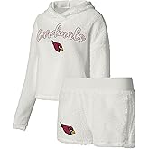 Concepts Sport Women's NFL Fluffy Pullover Sweatshirt & Shorts Sleep Set
