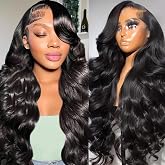 KOTTN 13x6 Lace Front Wigs Human Hair 200 Density Full Real Virgin Human Hair Wig Invisilbe Hairline Tiny Knots Body Wave HD 