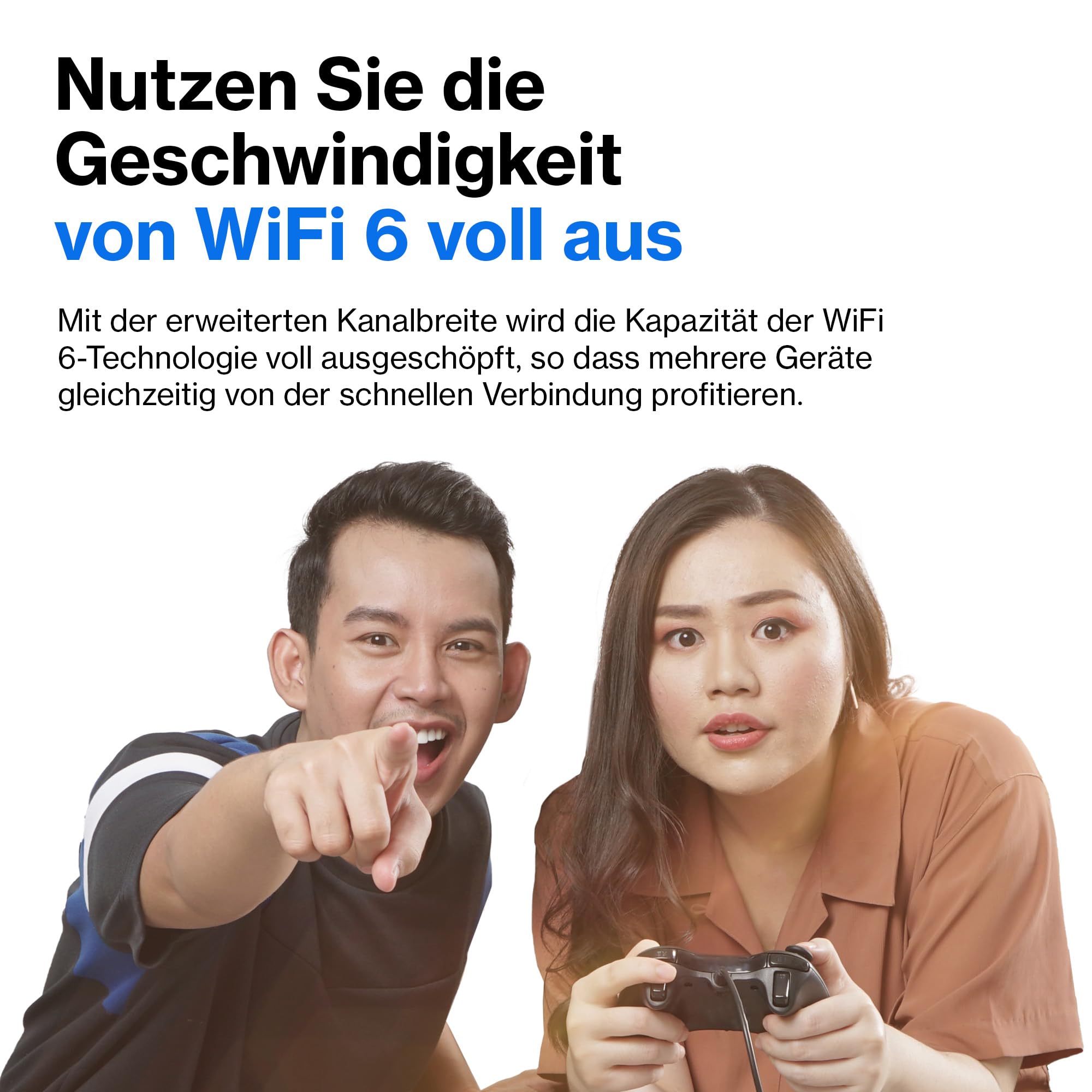 Linksys Atlas Pro 6 Velop Dual-Band Mesh WiFi 6 System (AX5400) WiFi Router with up to 500 m² Wireless Coverage, 4 Times Faster for More Than 60 Devices - Pack of 2, White