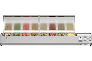 KoolMore SCDC-8P-SSL Commercial-Refrigerator, 71 Inch, Silver