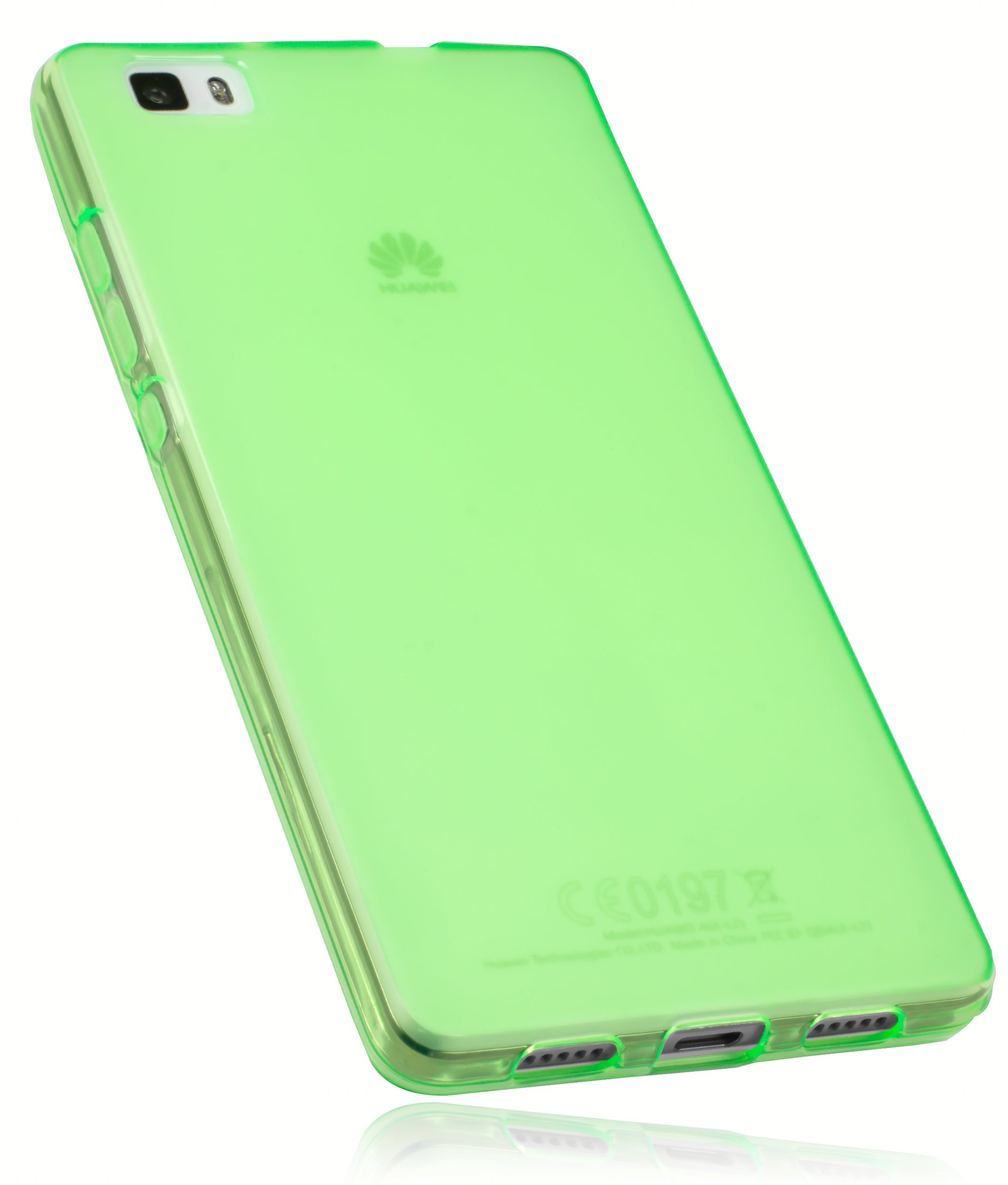 mumbi Case Compatible with Huawei P8 Lite 2015 Mobile Phone Case, Transparent Green — image 1