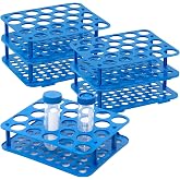 CryoKing 25-Well Centrifuge Tube Rack, Detachable Stand, &phi;1.02 inch, 5 PCS | Lab-grade Polypropylene, Individual Packaged, Blue, for 50ml Tubes