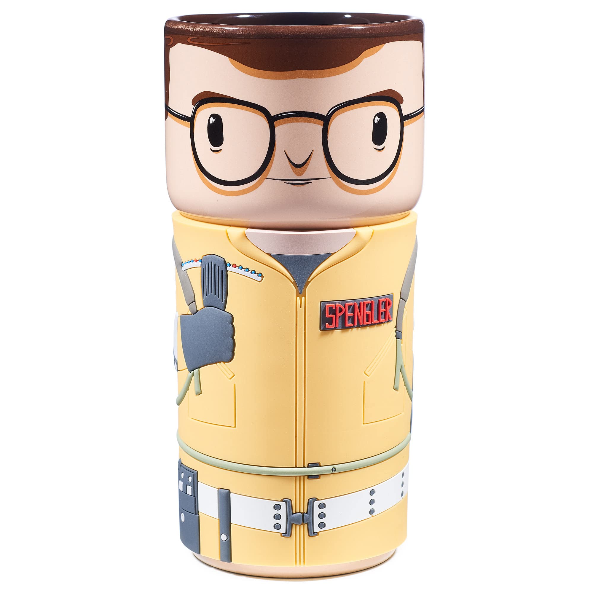 CosCups by Numskull Ghostbusters Egon Spengler Ceramic Mug Gift with Rubber Sleeve 400ml - Official Ghostbusters Merchandise