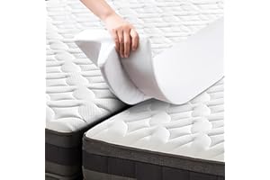 KMALL Bed Bridge Twin to King Bed Converter Kit - Split Twin XL to King Mattress Gap Filler for Adjustable Bed, Mattress Bed Connector with Washable Cover for Guests Stayovers,Family Room Vacation Rentals