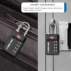 TSA Approved Travel Luggage Locks, Open Alert