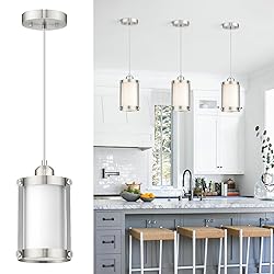 Osimir Brushed Nickel Pendant Lights Kitchen
