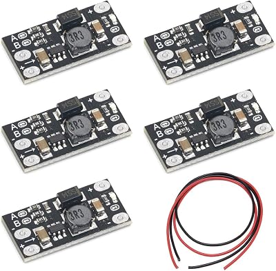 Youmile 5PCS DC-DC Boost Converter Module 3V-9V to 12V Step-Up Voltage