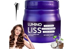 LUMINO LISS Sin Formol, Alisado Luminoliss Para Cabello Sin Formol, Alisado Progresivo Hair Straightening, Keratina Para Alisar El Pelo, Restores Hair Natural Silkiness for All Hair Types (1, 1PC)