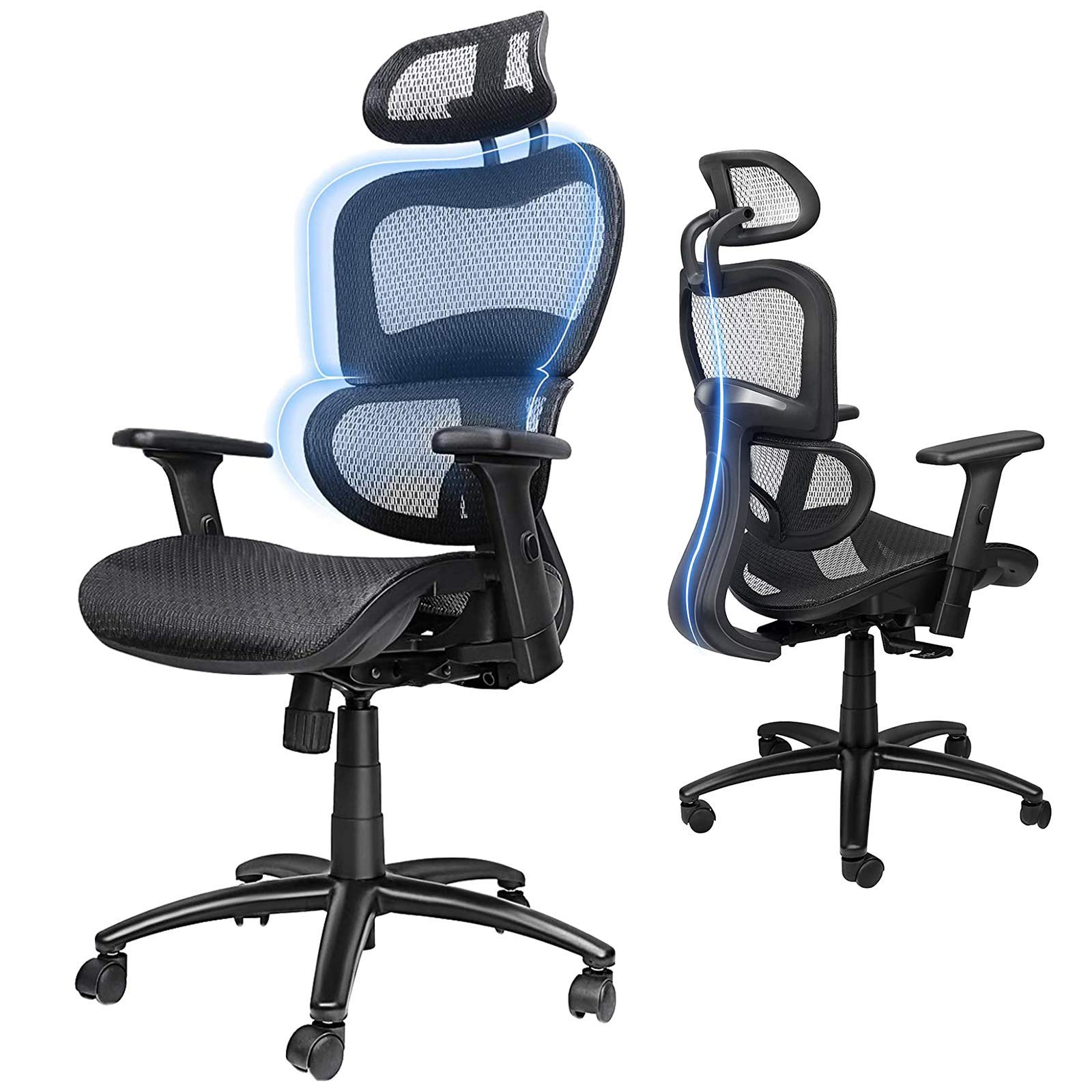 Ergousit Ergonomic Office Chair -Mesh Computer Chair With