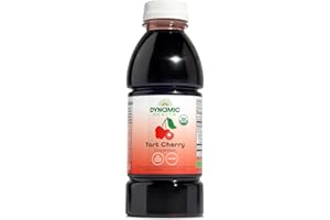 Dynamic Health Organic Tart Cherry Juice, Unsweetened 100% Juice Concentrate, Antioxidants Supplement, No Sweeteners or Additives, Vegan, Gluten Free, BPA Free (16oz)
