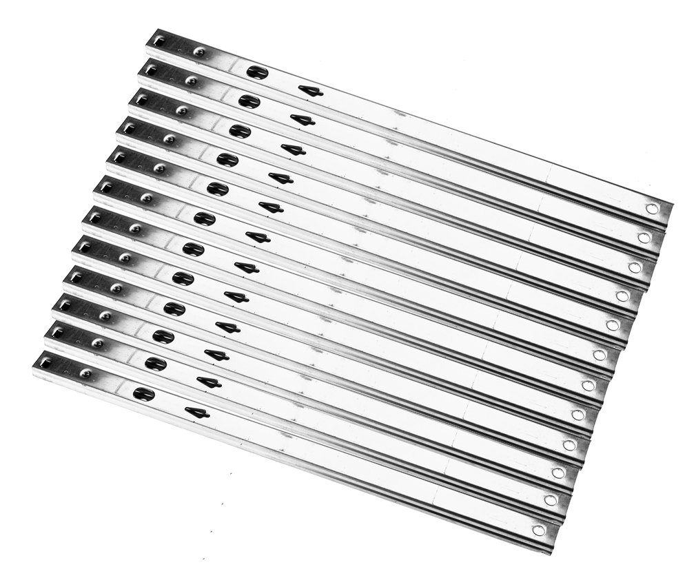 6 Pairs Smooth Drawer Slides Ball Bearing Runner Grooved 17mm / Length 11.8" / Load Capacity 20kgs