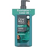 DOVE MEN + CARE Body Wash Eucalyptus & Cedar Oil Plant-Based Moisturizing Body Wash for Men, 26oz