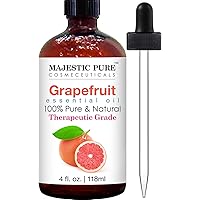 MAJESTIC PURE Grapefruit Essential Oil, Therapeutic Grade, Pure and Natural Premium Quality Oil, 4 fl oz