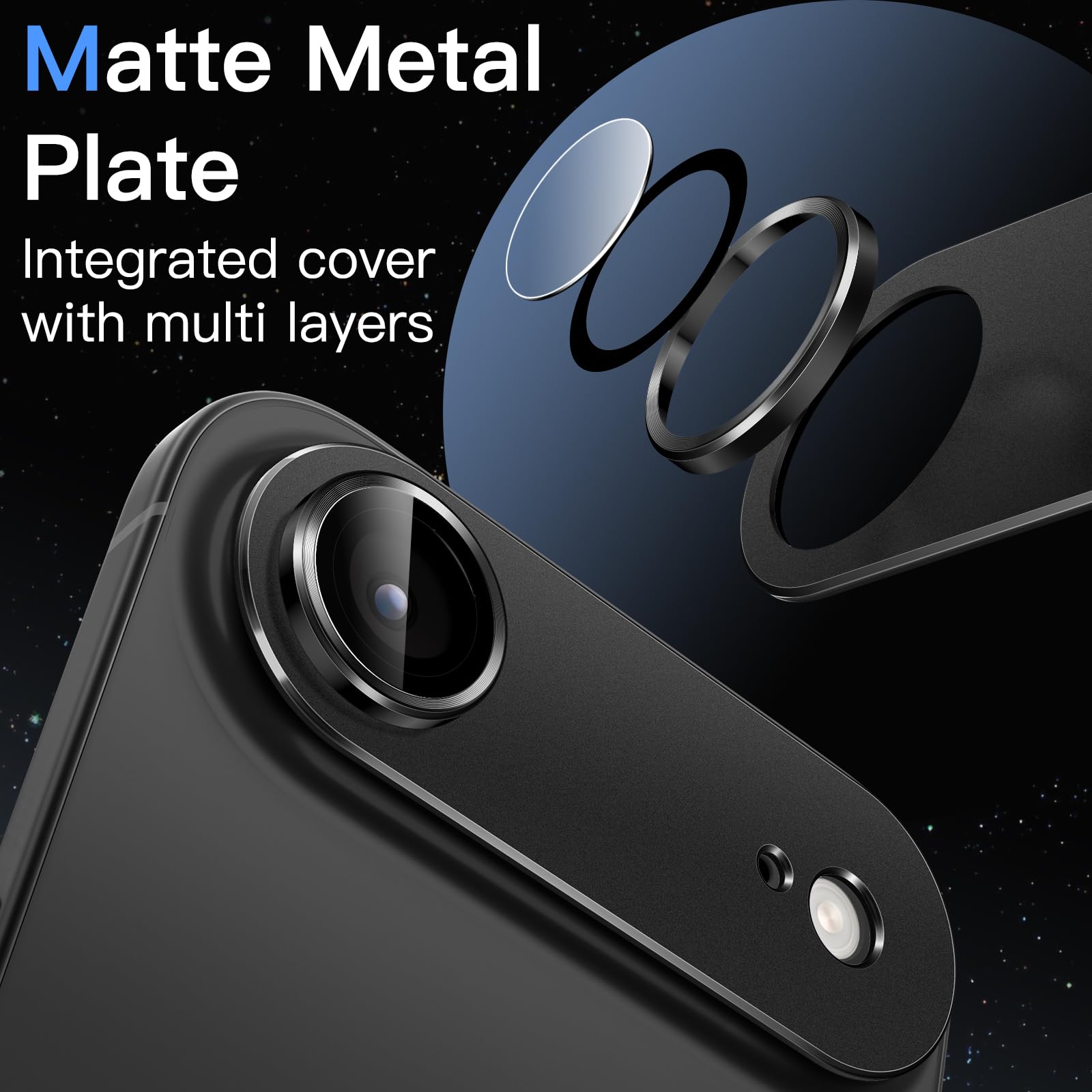 JETech Camera Lens Protector for iPhone 17 Air 6.5-Inch, Full Coverage Cover