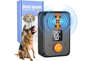 kacylzom Ultrasonic Dog Bark Deterrent Devices- Anti Barking Devices with 5 Freq 3 Range Modes Auto Dog Barking Stopper Box Stop Neighbors Dogs Effective Bark Control Bark for Indoor Outdoor